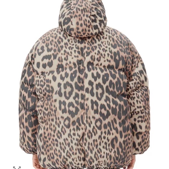Ganni Leopard Puffer Jacket NEW - Picture 2 of 3